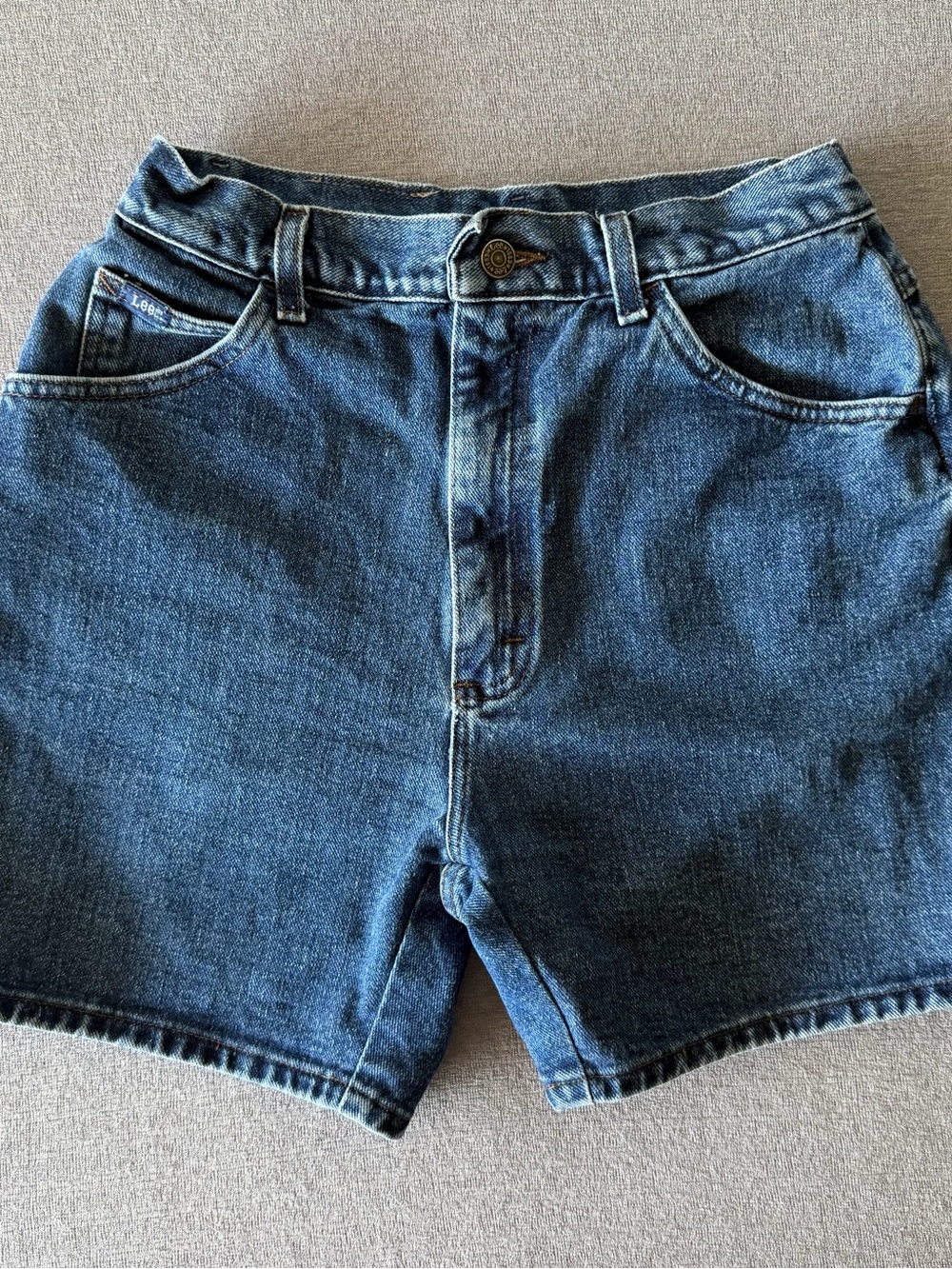 Vintage Lee Dark Blue High-Rise Denim Shorts